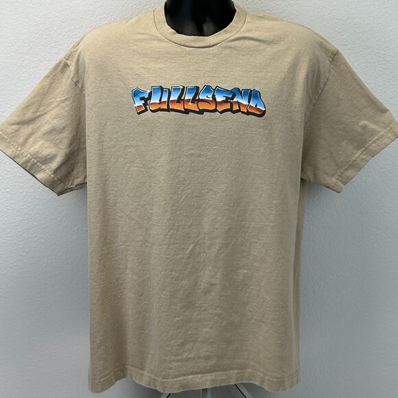 Full Send Graffiti T Shirt Nelk Boys Spellout Streetwear Tee Beige XL X-Large - Picture 2 of 7